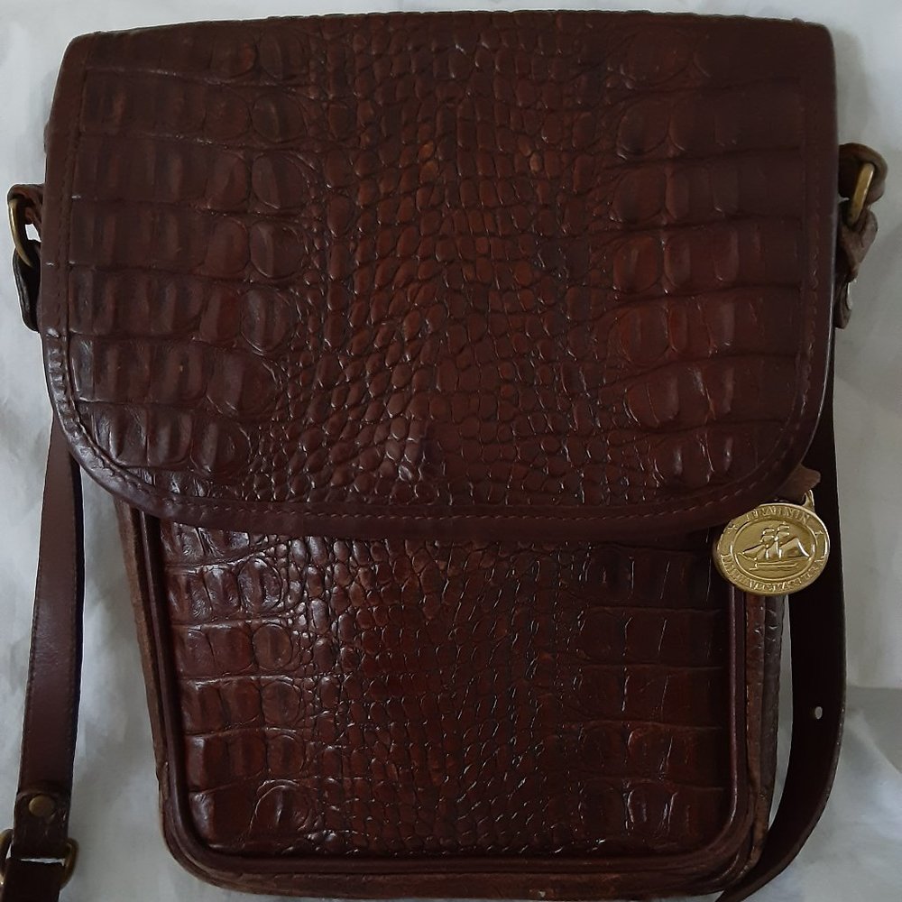 Vintage croc alligator cross body bag Brahmin - Picture 2 of 16